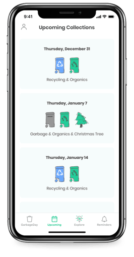 GarbageDay Upcoming Collection